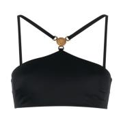 Versace Svart bikini baddräkt med korsade remmar Black, Dam
