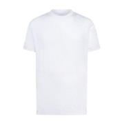 Kiton Klassisk Bomull Rund Hals Jersey T-Shirt White, Herr