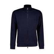 Armani Exchange Marinblå Zip-tröja för Män Blue, Herr