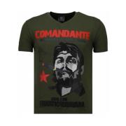 Local Fanatic Che Guevara Comandante Rhinestone - T Shirt Herr - 5781G...