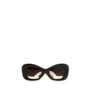 Alexander McQueen Elegant tvåfärgad acetatsolglasögon Multicolor, Dam
