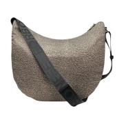 Borbonese Luna Bag Medium - Stilfull Axelväska för Moderna Kvinnor Bei...