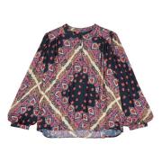 Ba&Sh Bohemisk Stil Långärmad Skjorta Multicolor, Dam