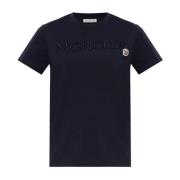 Moncler Logo T-shirt Blue, Dam