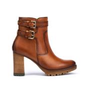 Pikolinos Studded ankelboot med 9 cm klack Brown, Dam