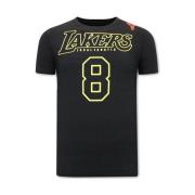 Local Fanatic Lakers 8 Herr T Shirt Black, Herr