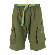 Marcelo Burlon Bomull Justerbara flerfärgade Bermuda shorts Green, Her...