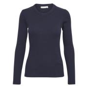 InWear Långärmad Top, Slim Fit Blue, Dam