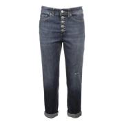 Dondup Blå Aw22 Löst Passform Ankel Jeans Blue, Dam