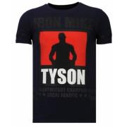 Local Fanatic Iron Mike Tyson Rhinestone - Herr T shirt Blue, Herr