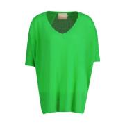 Absolut Cashmere V-neck Knitwear Green, Dam