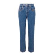 Re/Done Jeans Originals 70 -talet raka Blue, Dam