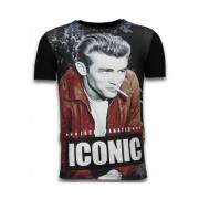 Local Fanatic James Dean Iconic - Herr t shirt - 11-6264Z Black, Herr