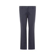 Lardini Blå Linblandning Chino Byxor Blue, Dam