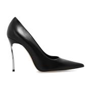 Casadei Super Blade läder stiletto pumps Black, Dam