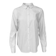 2-Biz Vit Oversize Skjorta med Puffärmar White, Dam