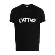 Aspesi Cattivo Logo T-shirt Black, Herr