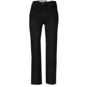 Silvian Heach Stiliga Cropped Slim-fit Jeans Black, Dam