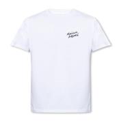 Maison Kitsuné T-shirt med logotyp White, Herr