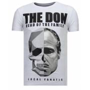 Local Fanatic The Don Skull Rhinestone - Herr T shirt - 13-6238W White...