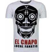 Local Fanatic El Chapo Flockprint - Herr T-shirt - 5084W White, Herr