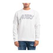 Autry Bomull Crewneck Sweatshirt White, Herr