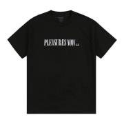 Pleasures Svarta T-shirts och Polos med Framtryck Black, Herr