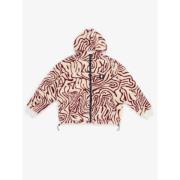 Marcelo Burlon Fluid Pile Over Jacka i Ecru Burgundy Multicolor, Herr