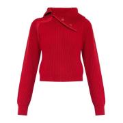 Jacquemus ‘Vega’ ribbstickad tröja Red, Dam