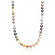 Nialaya Pastel Pearl Necklace with Gold Yellow, Herr