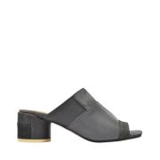 MM6 Maison Margiela Högklackade sandaler i Multi Dark Grey läder Gray,...