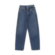Agolde Intrigue Jeans med Bruten Midjeresår, Storlek 25 Blue, Dam