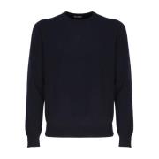 Malo Svart Lättvikts Crew Neck Tröja Black, Herr