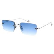 Eyepetizer Rektangulära solglasögon, unisex, elegant stil Gray, Unisex