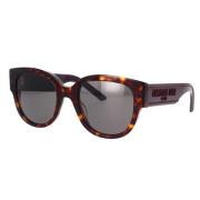 Dior Glamorösa Oversized Svarta Acetat Solglasögon Brown, Dam