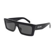 Celine Geometriska solglasögon i blank svart Black, Unisex
