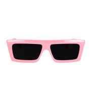 Celine Glamorösa fyrkantiga solglasögon i rosa acetat med grå organisk...