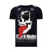 Local Fanatic Hellboy Rhinestone - Herr T-shirt - 13-6226N Blue, Herr