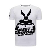 Local Fanatic T Shirt Med Tryck Fast and Furious White, Herr