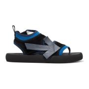 Off White Blå Neopren Sandal med Mocka Blue, Dam