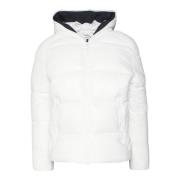 Save The Duck Hooded Duck Coat White, Herr