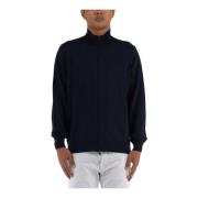 Kangra Zip-through Fleece Sweater Blue, Herr
