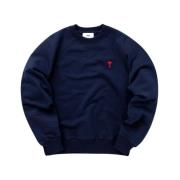 Ami Paris Klassisk Röd Hjärta Sweatshirt Blue, Herr