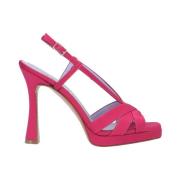Albano High Heel Sandals Pink, Dam