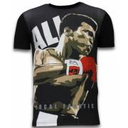 Local Fanatic Muhammad Ali Rhinestone - Man t shirt - 11-6257Z Black, ...