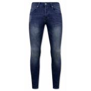 True Rise Slim Fit Jeans för Män - D-3058 Blue, Herr