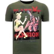 Local Fanatic Tuff Män T-shirt - The playtoy Mansion - 11-6386W Green,...