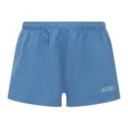 Sporty & Rich Shorts med elastisk midja och snöre Blue, Herr