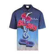 Blue Sky Inn Short Sleeve Shirts Blue, Herr