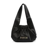 Patou Svart Satin Finish Toteväska Black, Dam